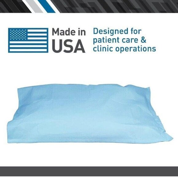 Medline Disposable Pillowcases Tissue/Poly Blue 100 count 21x30 - Picture 7 of 9